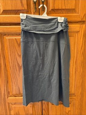 Atheleta Women’s Fold-Over Waist Midi Skirt - Slate Gray